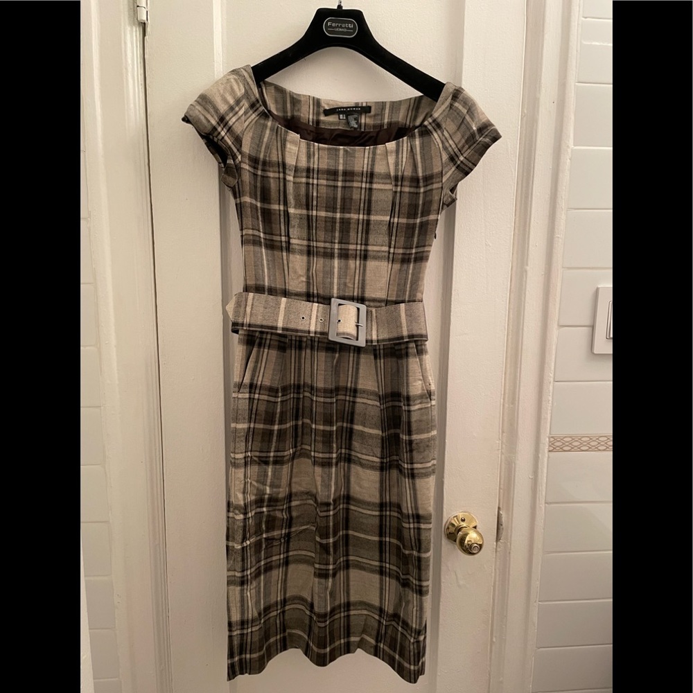 Zara Wool Blend Plaid Dress